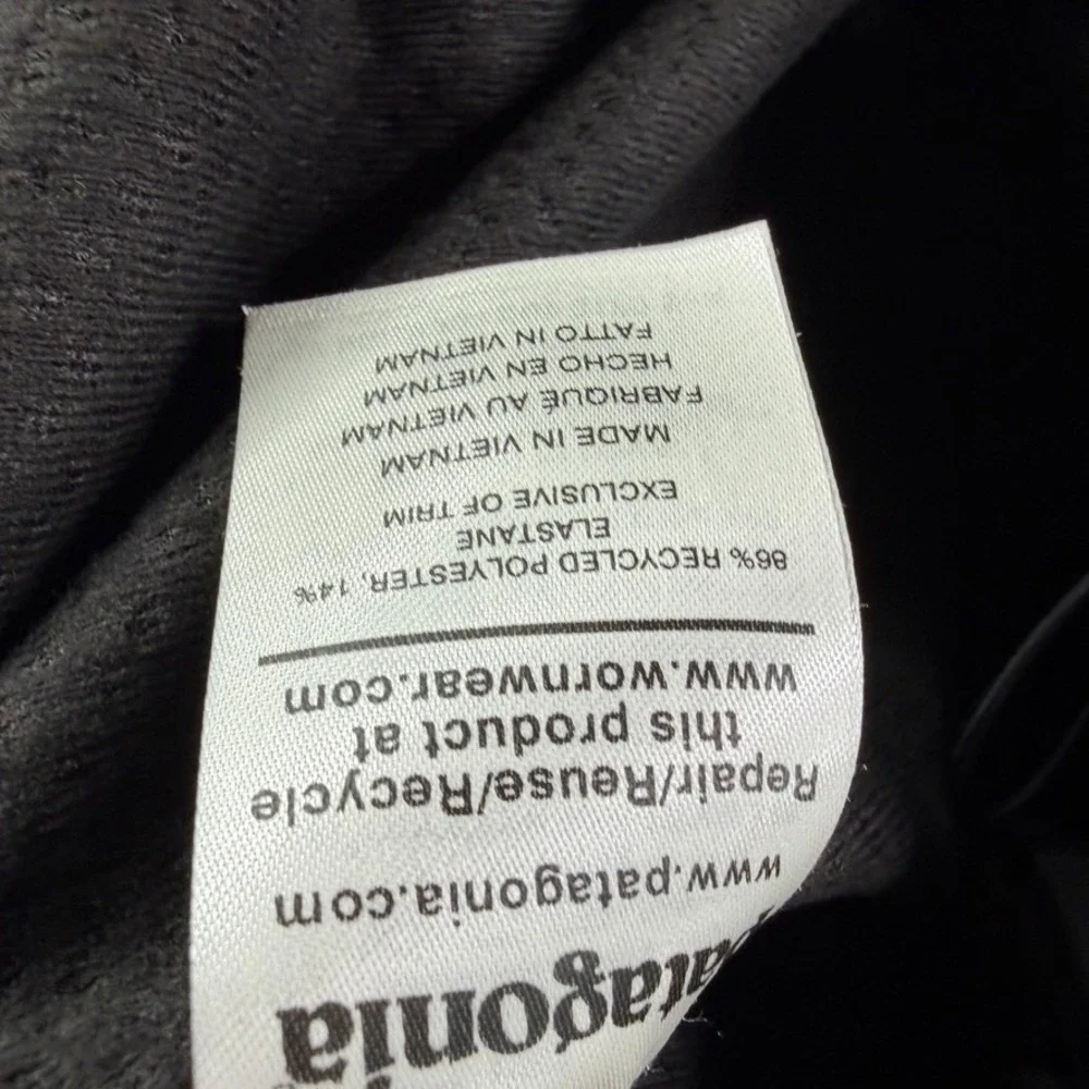 Patagonia Adze Jacket Mens XXL Black Softshell Full Zip Grid Fleece 83526